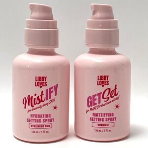 Libby Loves Mistify Get Set Hydrating Mattifying Setting Spray Makeup‎ Bundle